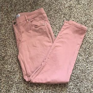 LOFT Skinny Crop jeans Dusty Rose Pink size 33/16